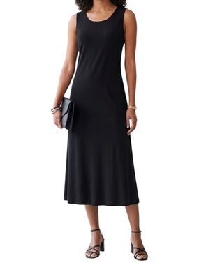 Banana Republic Women’s Size M US Round Neck Sleeveless Midi Dress Black